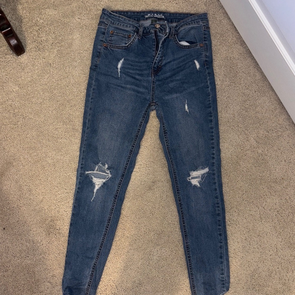 Wild Fable Ripped Dark Blue Skinny Jeans